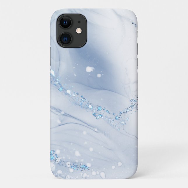 Coques Case-Mate iPhone Modern Stone Dusty Blue Marble (Dos)