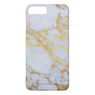 Coque iPhone 7 Plus Modern Trendy Gold Glitter Marble