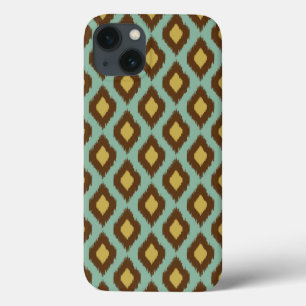 iPhone 13 Case Modern tribal ikat blue yellow