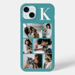 Coque iPhone 15 Mini Moderne 6 Photo de Chien Sarcelle