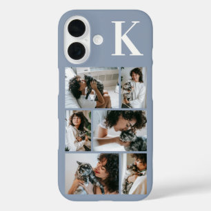 Coque Pour iPhone 16 Moderne 6 Photo Dusty Blue