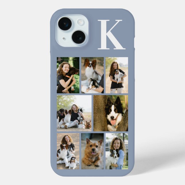Coques Case-Mate iPhone Moderne 8 Photo Poussiéreux Bleu (Verso)