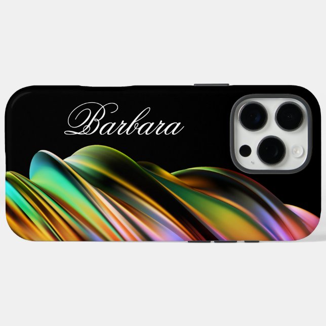 Coques Case-Mate iPhone Moderne Abstrait Monogrammé  (Verso (horizontal))
