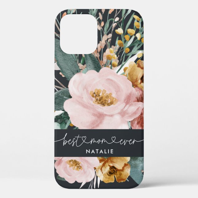Coques Case-Mate iPhone Moderne aquarelle florale et feuillage meilleure m (Verso)