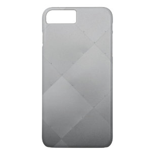 Coque iPhone 8 Plus/7 Plus Moderne brillant À damiers gris métallique