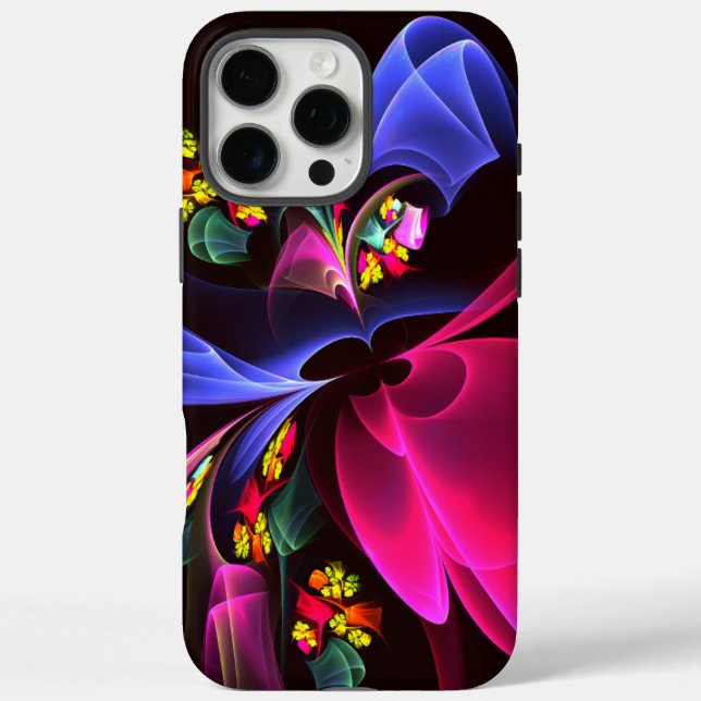Coques Case-Mate iPhone Moderne coloré Floral Abstrait Art Motif #06 (Verso)