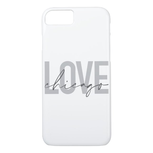 Coques Case-Mate iPhone Moderne, cool, simple, minimal, design Love Chicag (Dos)