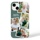Moderne design multi photo famille sage vert chic