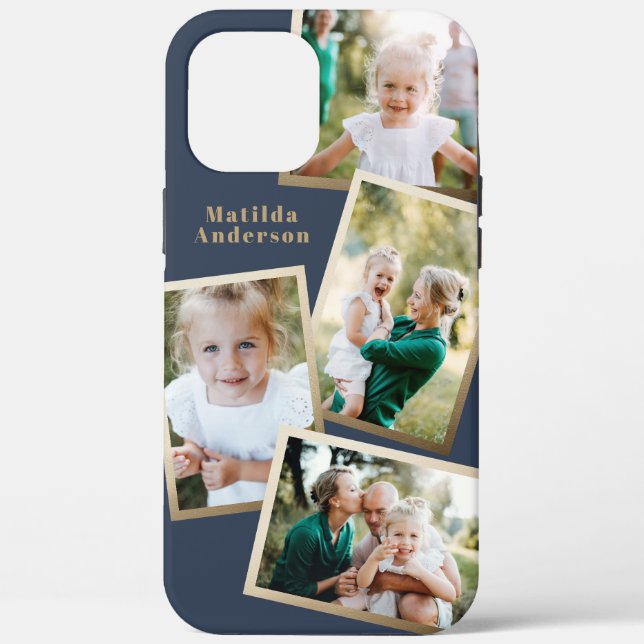 Coques Case-Mate iPhone Moderne design or multi photo famille électronique (Verso)