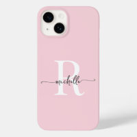 Moderne Design rose rose clair Monogramme initial