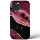 Moderne Dusty Rose Gold Agate Crystal Personnalise