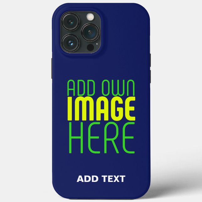 COQUES Case-Mate iPhone MODERNE ÉDITABLE CUTE MARINE BLEU IMAGE MODÈLE TEX (Verso)