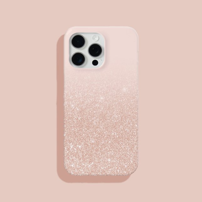 Coques Case-Mate iPhone Moderne Elegant Chic Ombre Rose Parties scintillan (Créateur téléchargé)
