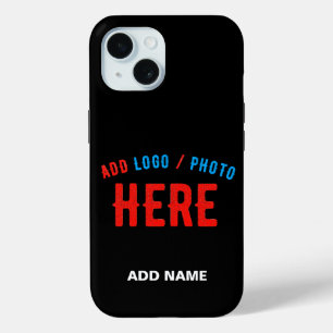 COQUE POUR iPhone 15 MODERNE ET MODERNE PERSONNALISABLE NOIR VÉRIFIÉ