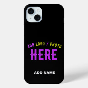 COQUE iPhone 15 MINI MODERNE ET MODERNE PERSONNALISABLE NOIR VÉRIFIÉ