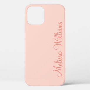 Case-Mate iPhone Case Moderne Feminine Solide Rose Soft Script Nom perso