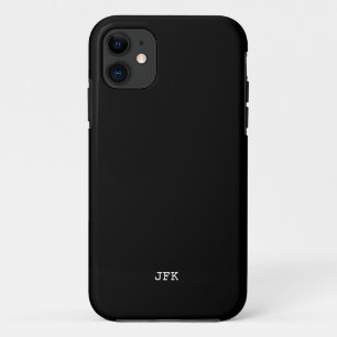 Case-Mate iPhone Case Moderne initiales personnalisées blanches solides 