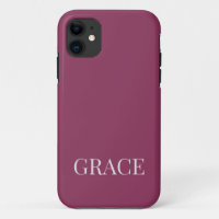 Moderne Mauve Baie Nom Personnalisé Sur Mesure