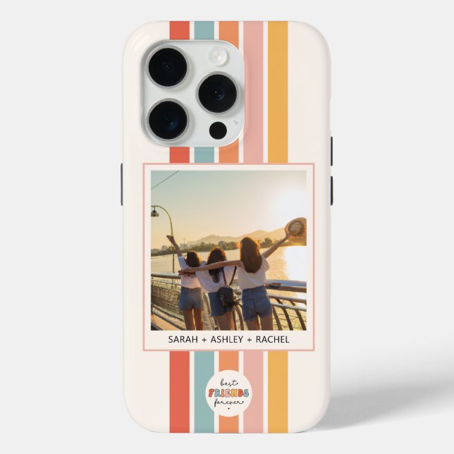 Coques Case-Mate iPhone Moderne Meilleur Amis Pour Retro Photo personnalis (Verso)
