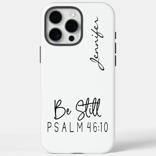 Coques Case-Mate iPhone Moderne minimaliste Bible Verse Psaume 46:10 iPhon (Verso)
