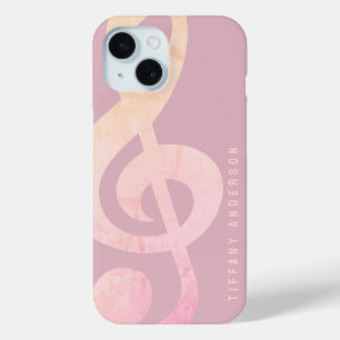 Coque Pour iPhone 15 Moderne minimaliste Rustique Grunge Rose