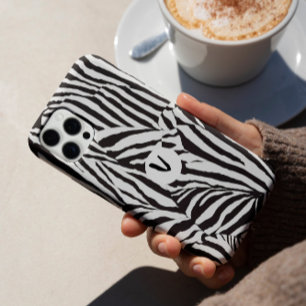 Coques iPhone 16 Pro Moderne moderne noir blanc Zèbre Motif