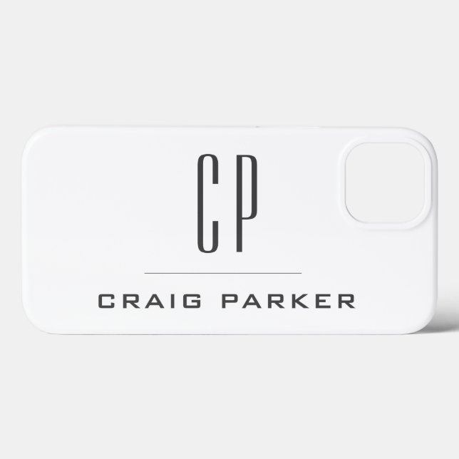 Coques Case-Mate iPhone Moderne Monogramme Professionnel Plain Simple Mini (Verso (horizontal))