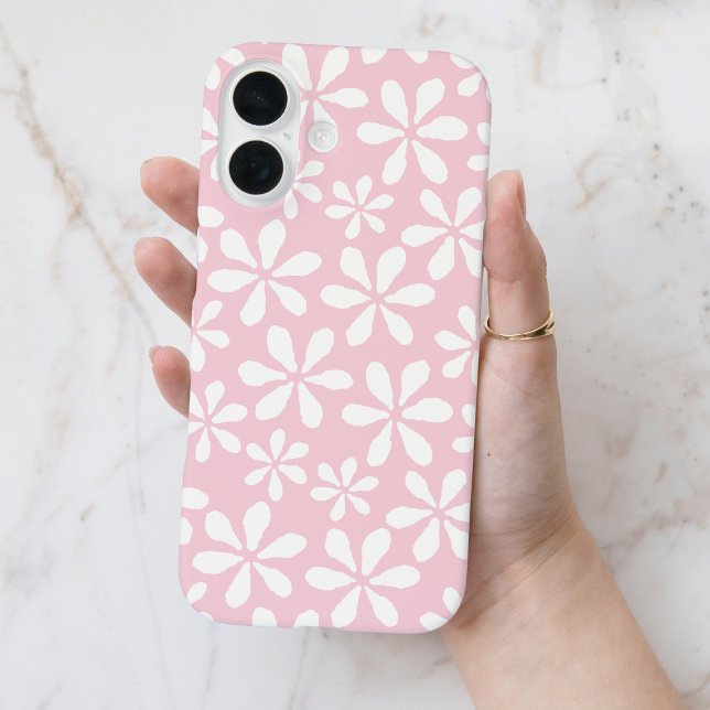 Coques Case-Mate iPhone Moderne motif floral girly chic rose (Modern Pink Chic Girly Floral Flower Pattern Case-Mate iPhone Case)