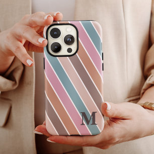 Case-Mate iPhone Case Moderne Pastel Boho Stripes Monogramme Personnalis