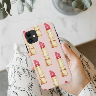 Case-Mate iPhone Case Moderne Pastel rose & rouge Motif à lèvres