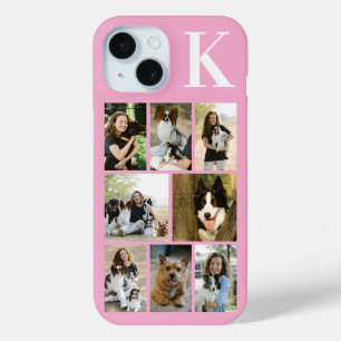 Coque Pour iPhone 15 Moderne Photo Rose 8 Animaux de Compagnie