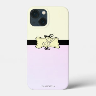 Case-Mate iPhone Case Moderne Rayure Féminine Élégante Jaune Rose