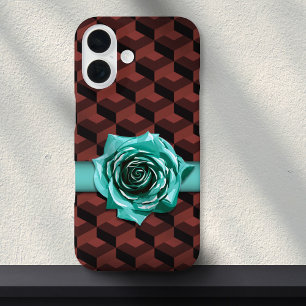 Coque Pour iPhone 16 Moderne Rétro Rose géométrique Choker Maximaliste