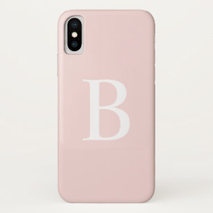 Case-Mate iPhone Case Moderne rougissent le monogramme audacieux rose de