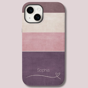 Coque Pour iPhone 14 Plus Moderne Simple Beige&Brown Circulaire Téléphone / 