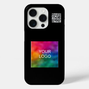 Coque iPhone 15 Pro Moderne simple QR Code Télécharger Logo Promotionn