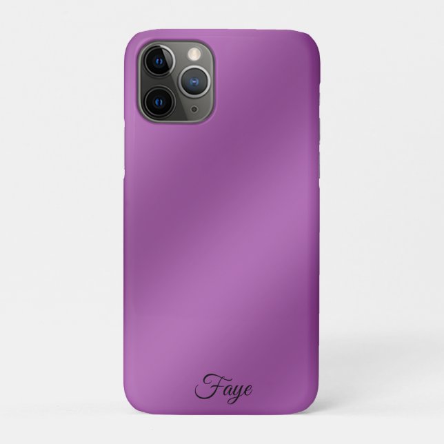 Coques Case-Mate iPhone Moderne Simple Solide dégradé violet motif vague (Dos)