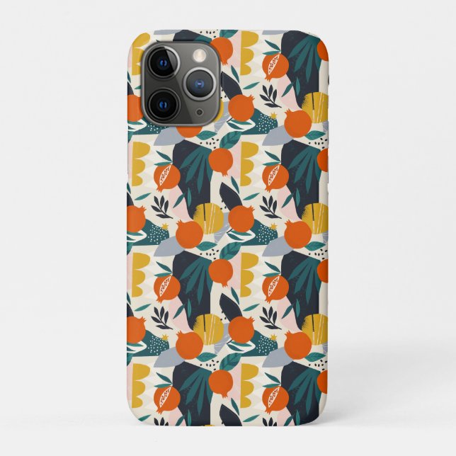 Coques Case-Mate iPhone Moderne tendance Preppy Chic Apricot et Feuille (Dos)