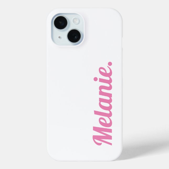 Coques Case-Mate iPhone Moderne tendance rose blanc (Verso)