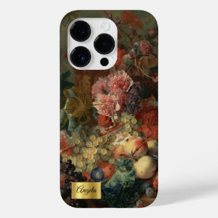 Coque Pour iPhone 14 Pro Moderne Vintage Victorien Encore Vie Fleurs Art Pe