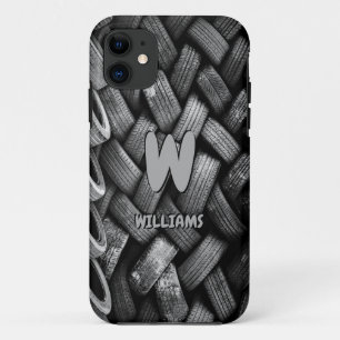 Case-Mate iPhone Case Modifier le nom initial Ajouter le nom vieux pneus