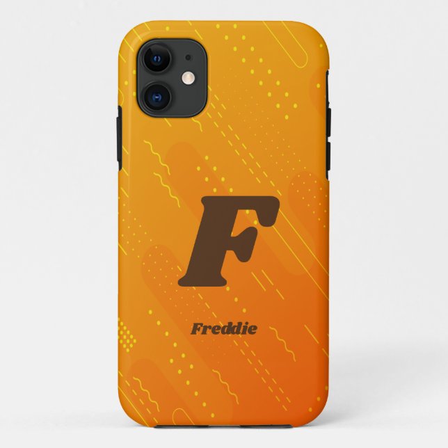Coques Case-Mate iPhone Modifier le nom initial, ajouter (supprimer), oran (Dos)