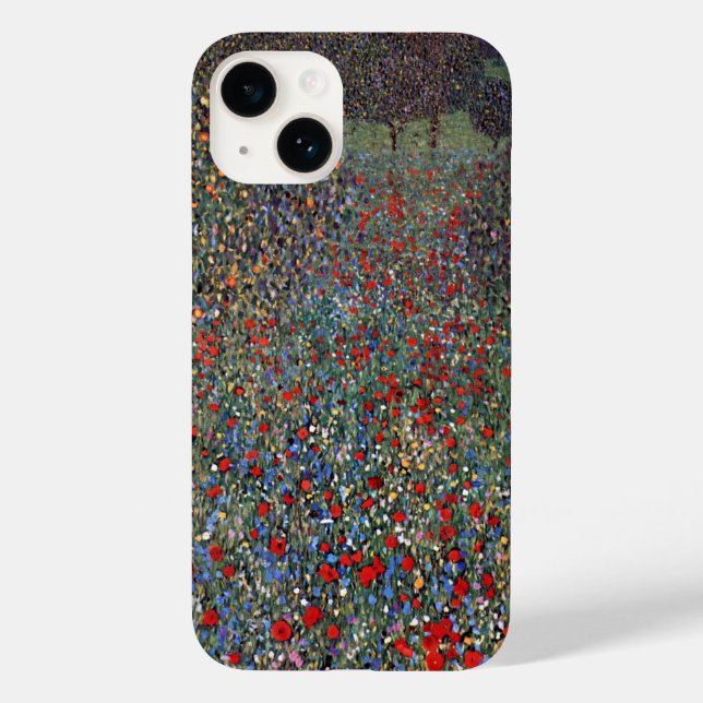 Coques Case-Mate iPhone Mohnfeld, Gustav Klimt (Verso)