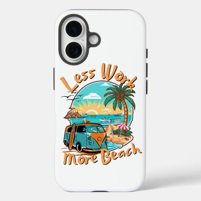 Coques Case-Mate iPhone Moins de Travail Plus de Plage (Verso)