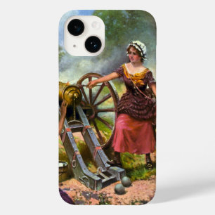 Coque Pour iPhone 14 Molly Pitcher tire un canon à la bataille de Monmo
