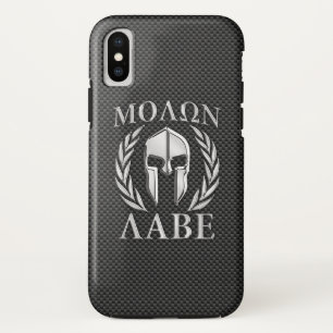 Etui iPhone Case-Mate Molon Labe Chrome Style Spartan Armor Fibre de car