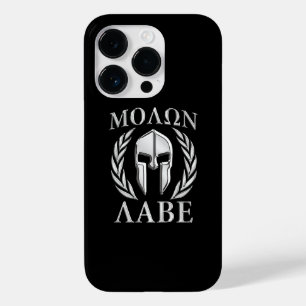 Coque Pour iPhone 14 Pro Molon Labe Laurels au casque spartiate