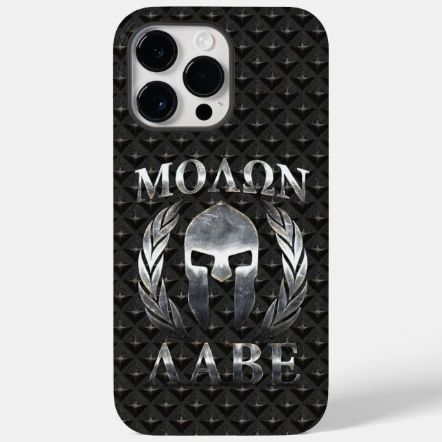Coques Case-Mate iPhone Molon Labe Laurels au casque spartiate (Verso)