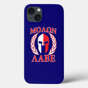 Etui iPhone Case-Mate Molon Labe Spartan Mask Laurels Marine Blue
