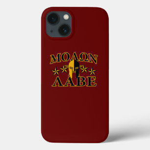 Coques Pour iPhone Molon Labe Spartan Warrior 5 étoiles Bourgogne